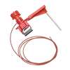 Small Universal Valve Lockout w/ Nylon Cable & Blocking Arm, Small